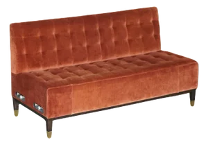 Chelsea Chesterfield Tufted Bench Sofa in Velour Upholstery