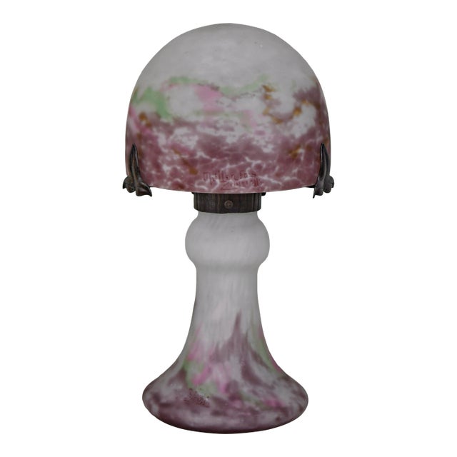 French Art Deco Mushroom Table Lamp by Muller Freres - 1920s France For Sale