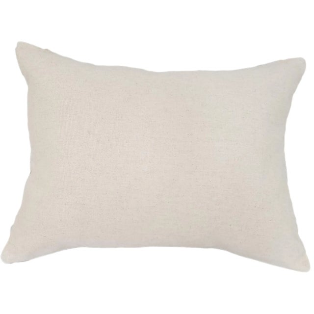 Silk Uzbek Ikat Velvet Hand Made Pillow Cushion with natural linen backing and hidden zipper. 10/90 down feather insert is...