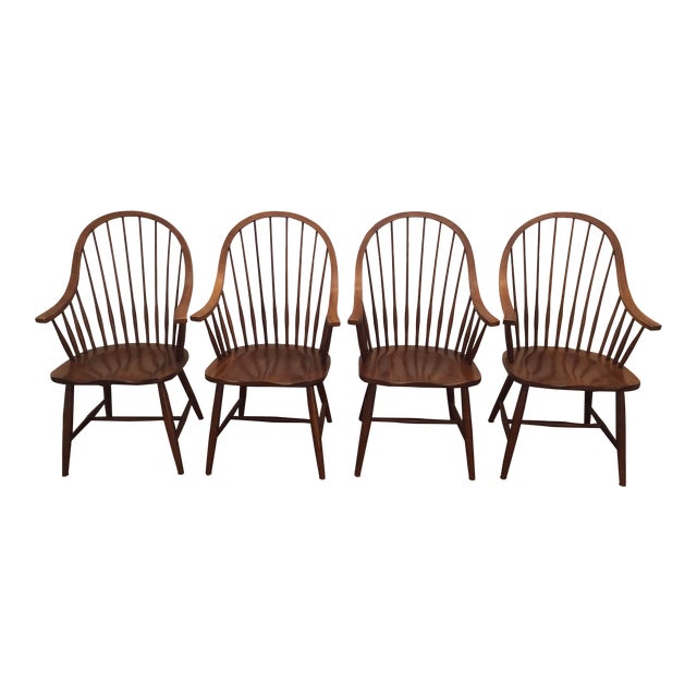 Ethan Allen American Impression Bowback Dining Chairs Set of 4 Chairish