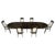 Mastercraft Dark Burl Walnut Oval Leaves Dining Table & 6 Chairs Set For Sale - Image 6 of 12