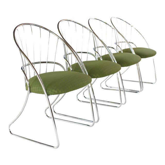 Mid Century Modern Daystrom Chrome Dining Chairs Set of 4 Chairish