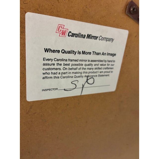 1980s Vintage Carolina “Palm Frond” Oval Wall Mirror For Sale - Image 5 of 16