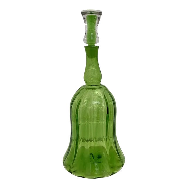Vintage Brilliant Green Decanter, Design by Joel Philip Myers, Design #6934 For Sale