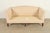 Cream Barbara Barry for Baker Furniture Modern Regency Upholstered Camelback Sofa For Sale - Image 8 of 12