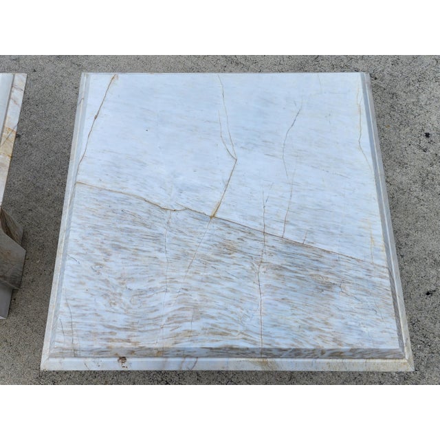 Vintage Italian Marble Side Tables Pair For Sale - Image 12 of 12
