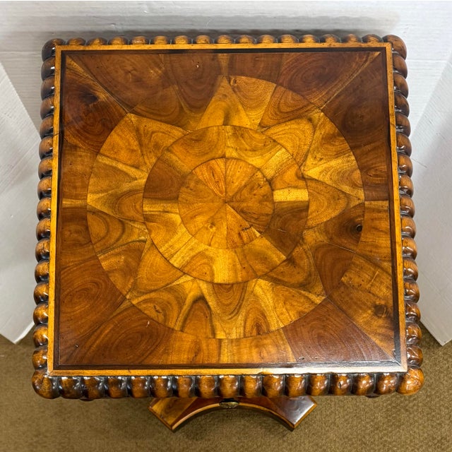 Louis XV Style Marquetry Square Pedestal Table For Sale In New York - Image 6 of 8