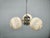 Art Deco Chrome and Cream Glass Chandelier, 1930s For Sale - Image 11 of 14