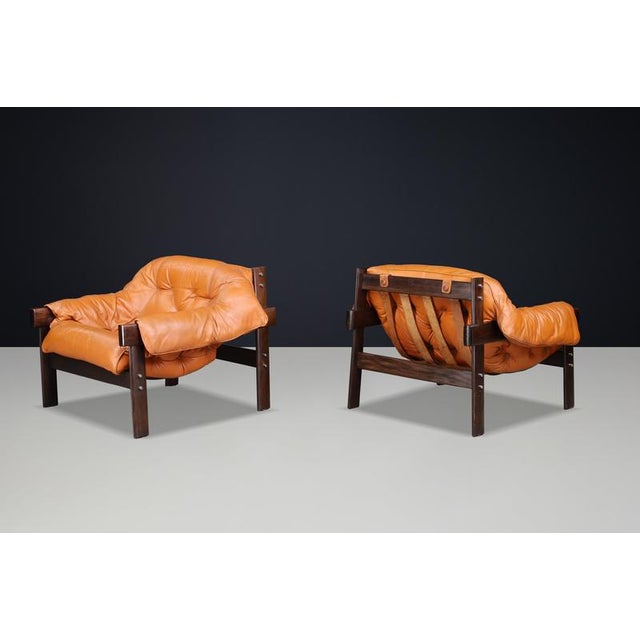 MP-41 Lounge Chairs in Cognac Leather by Percival Lafer, 1970s, Set of 2 For Sale - Image 10 of 18