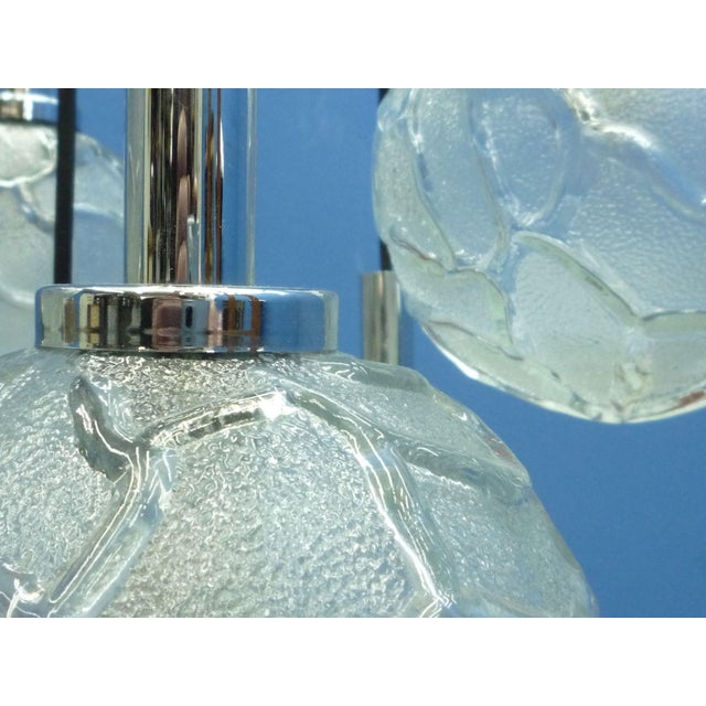 Cascade Ice Glass Hanging Lamp from Doria, 1960s For Sale - Image 12 of 15