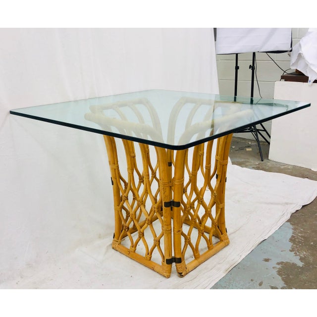 Rattan & Glass Table Chairish