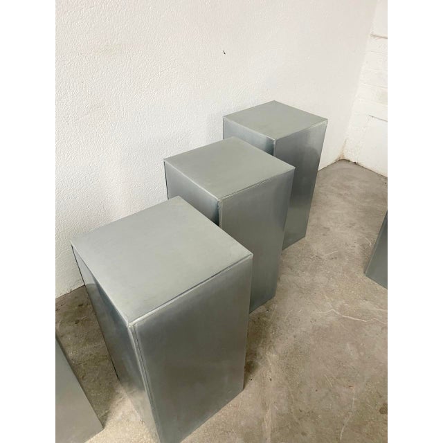 Vintage Stainless Steel Bases, 1980s, Set of 5 For Sale - Image 14 of 18