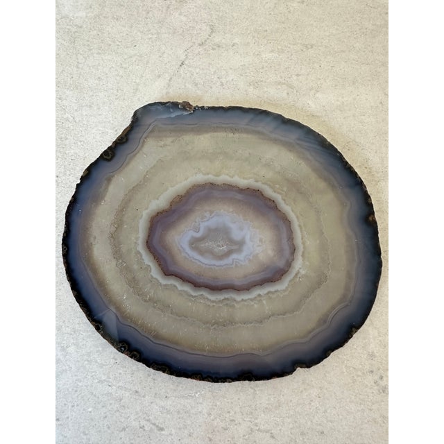 Vintage 1970’s Natural Brazilian Agate Chalcedony Stone Coasters - Set of 4 For Sale In Los Angeles - Image 6 of 12