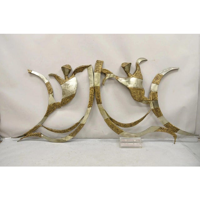 Colbert Collins 1986 Male and Female Dancers Brutalist Wall Sculptures 2 Pc Set For Sale - Image 12 of 12
