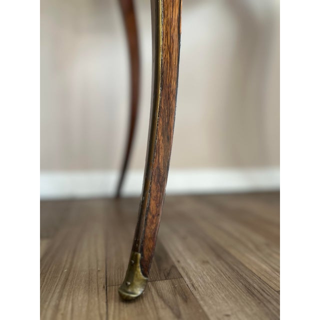 Antique French Inlaid Vanity Table With Mirror For Sale - Image 9 of 9