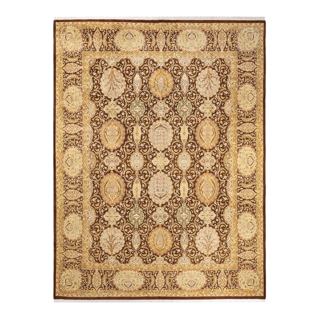 Mogul, One-of-a-Kind Hand-Knotted Area Rug - Brown, 8' 0" x 10' 5" For Sale
