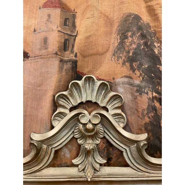 Vintage Italian Ornate Silver Mirror For Sale - Image 4 of 7