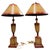 Elevate your interior lighting with this striking pair of vintage neoclassical wooden table lamps. Expertly crafted in a...