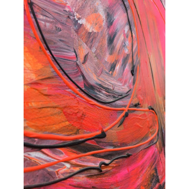 Red Abstract Oil on Canvas, Painting by Antonio Ferri, Spain For Sale - Image 8 of 12