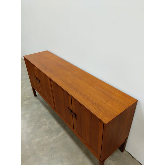 Wood Vintage Danish Modern Teak Credenza For Sale - Image 7 of 8