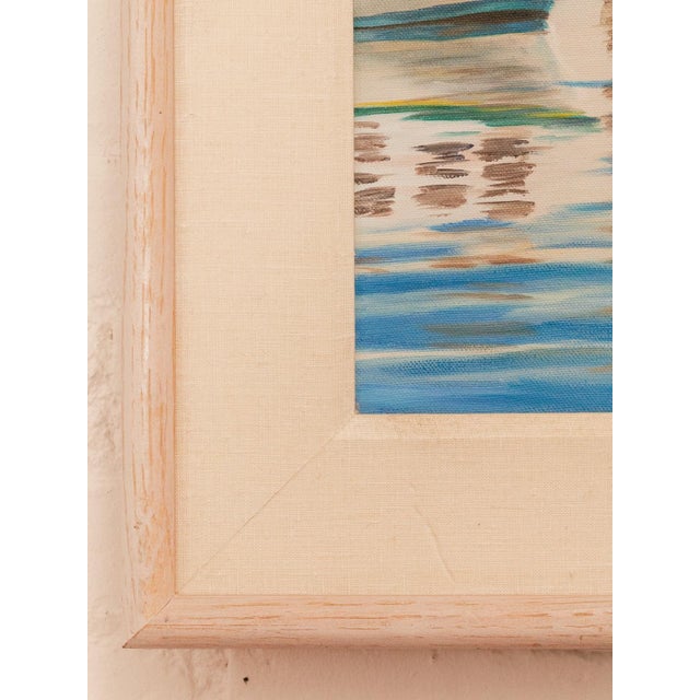 Sky Blue Mid 20th Century William Cummings Original Landscape Art Signed For Sale - Image 8 of 8