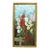 Unsigned Oil on Canvas Floral Painting of Garden Hollyhocks With Bees C1900 For Sale