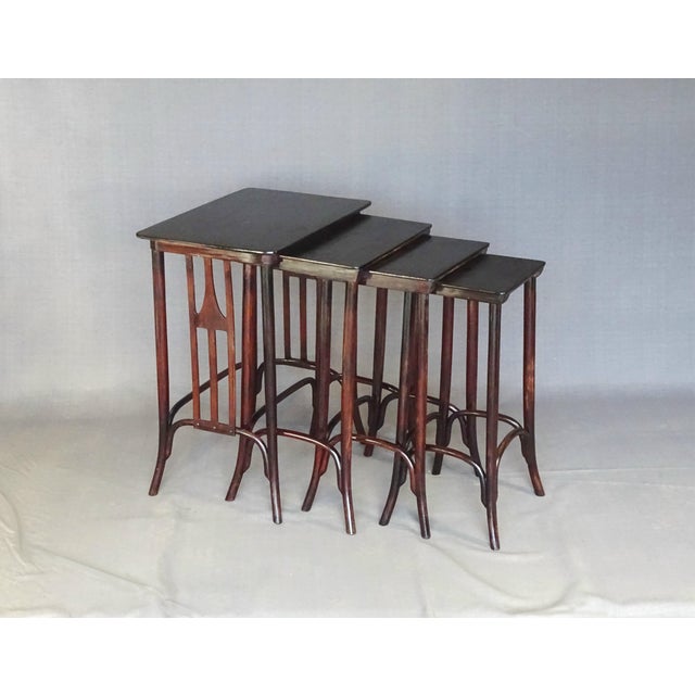 Nesting Tables by Siegel for Kohn, 1905, Set of 4 For Sale - Image 16 of 16