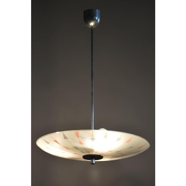Mid-Century Chandelier in Chromed Steel by Napako, Czech, 1950s For Sale - Image 10 of 13