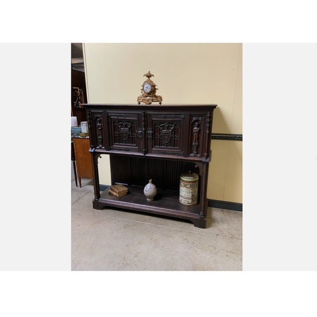 19th Century Antique Neo-Gothic Sideboard, 1880 For Sale - Image 5 of 12