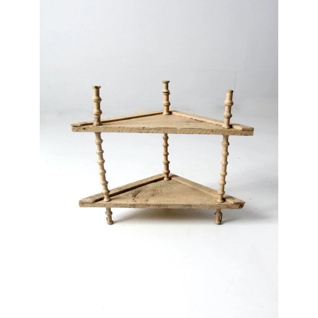 Antique Victorian Spool Folk Art Stand For Sale - Image 11 of 11