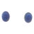 Late 20th Century Pair of Lapis Cabochon Earrings For Sale