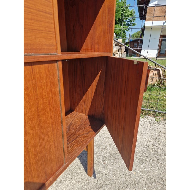 Vintage Scandinavian Teak Highboard, 1960s For Sale - Image 15 of 16