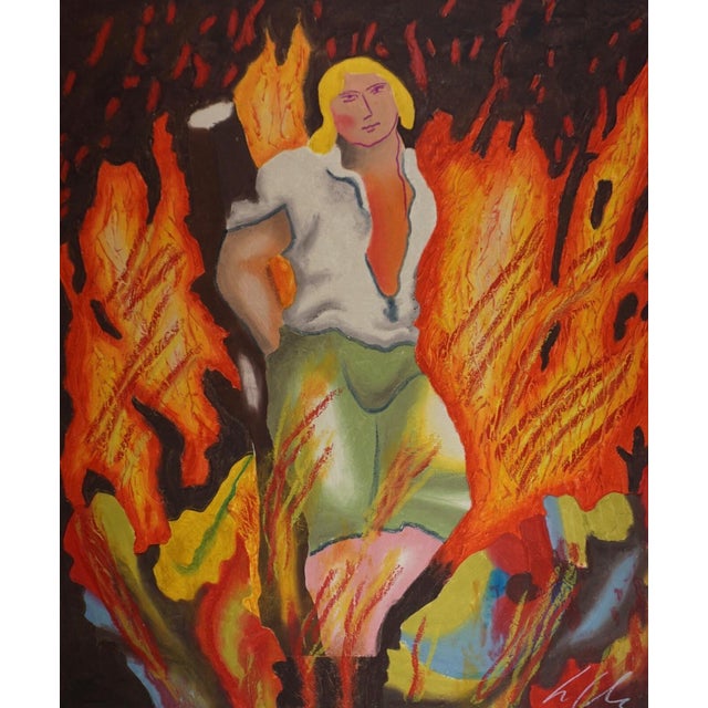 Artist: Sandro Chia Title: Untitled #9 Medium: Carborundum etching with hand coloring, each piece is unique Signed: Hand...