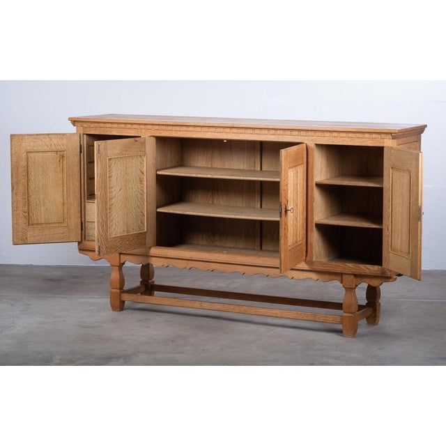 Vintage Oak Sideboard by Henning Kjærnulf for EG Møbler, Denmark, 1960s For Sale - Image 4 of 14