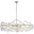 Talia Medium Linear Chandelier in Burnished Silver Leaf with Clear Swirled Glass Designer: Julie Neill Canopy: 6" Round...