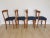 Vintage Italian Dining Chairs with Blue Fabric Seats from Calligaris, 1990s, Set of 4 For Sale - Image 10 of 18