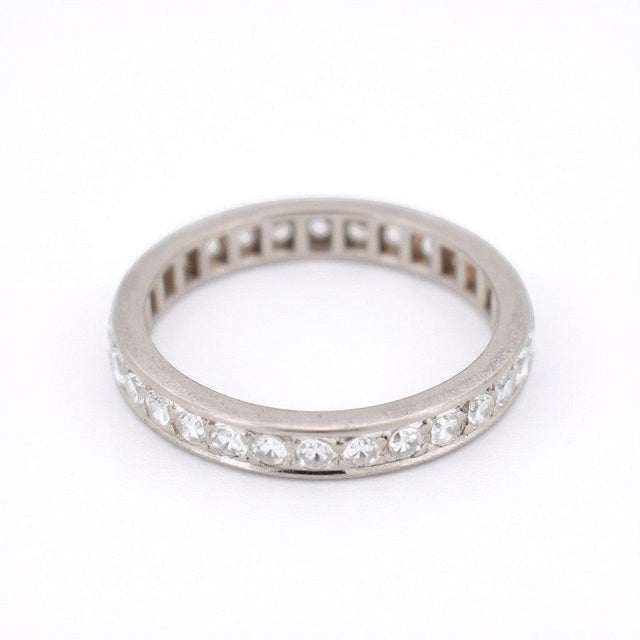 Art Deco Antique Art Deco Diamond Eternity Band 2.00 Carats — Circa 1920, Size 7.5 For Sale - Image 3 of 5