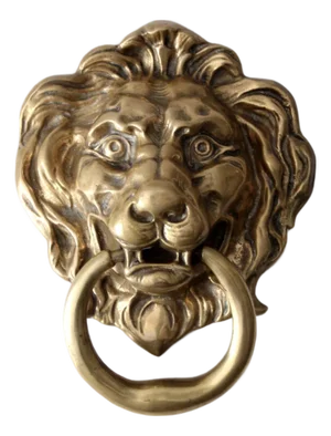 Antique Brass Lion Head Door Knocker