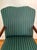 Wood Early 20th Century Striped Green Skirted Chair For Sale - Image 7 of 12