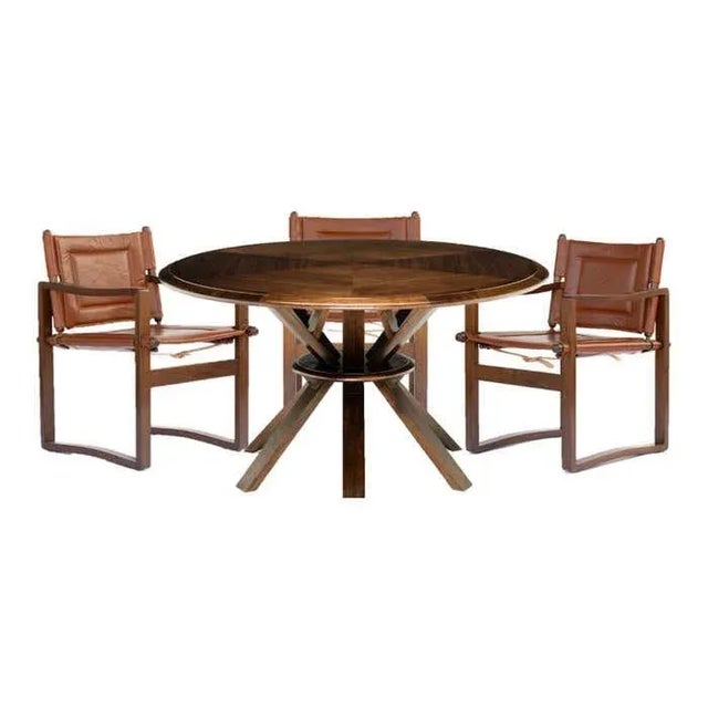 A handcrafted walnut dining table. Classic construction with traditional joinery.