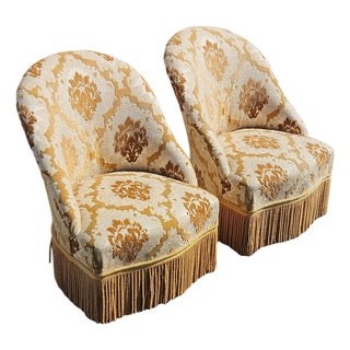 Vintage French Crapaud Chairs, 1950s, Set of 2 For Sale