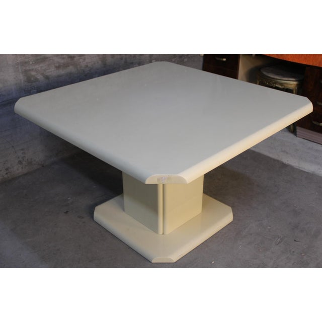Vintage Italian Square Table, 1980s For Sale - Image 4 of 7
