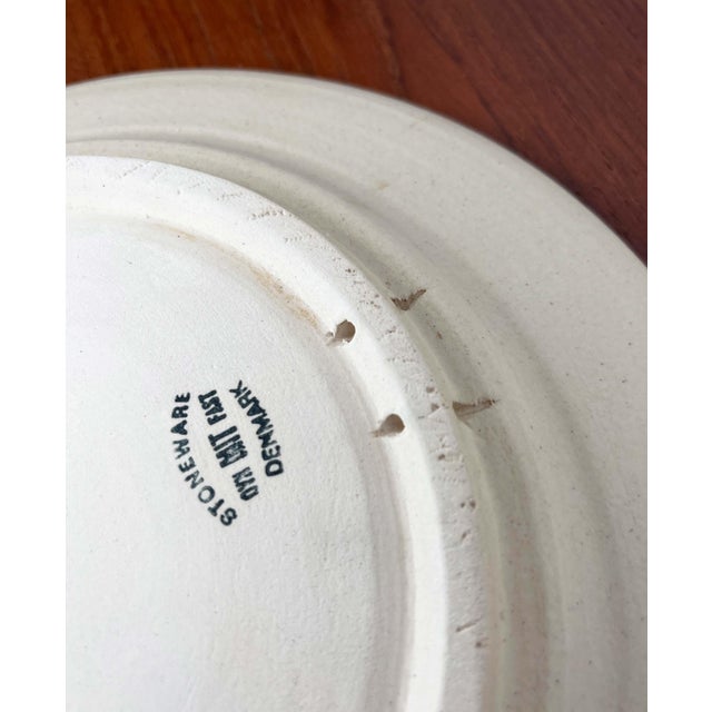 Mid-Century Modern Danish Studio Pottery Wall Plate with Flower Design from Mit Stoneware, 1960s For Sale - Image 11 of 13