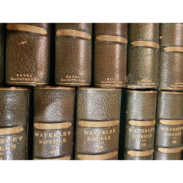 Antique Leather Bound Waverly Novels For Sale - Image 11 of 12
