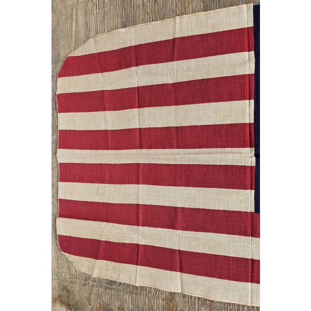 Red Vintage Bennington 76 Flag Bicentennial Americana Patriotic Folk Art Banner 36 X 24 For Sale - Image 8 of 13