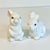 1950s Vintage Boho Chic Arts & Crafts Ceramic Bunny Figural - A Pair For Sale - Image 4 of 15