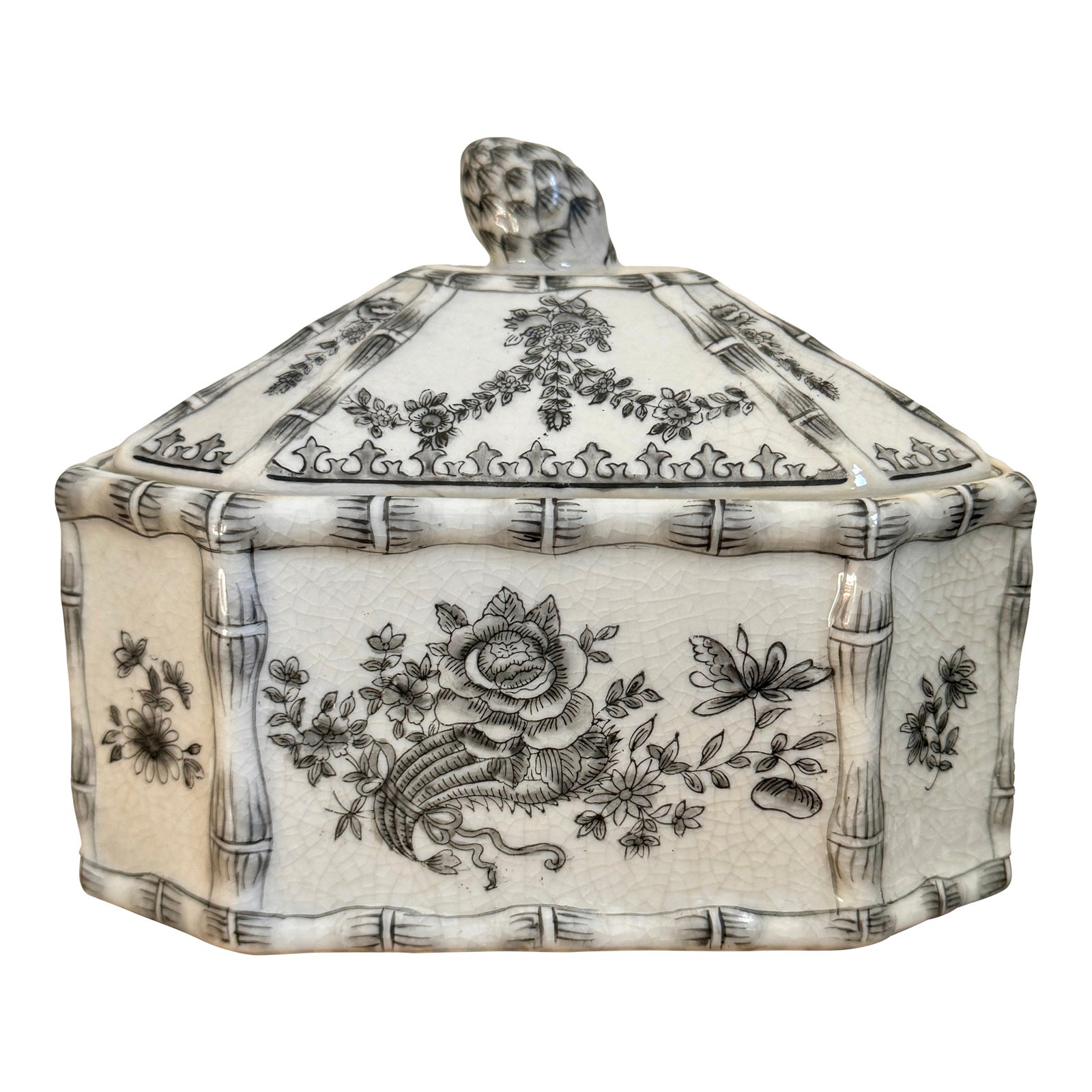 Vintage Chinoiserie Style Lidded Box