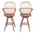 Vintage Pair Windsor Swivel Stools For Sale