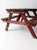 Red Vintage Children's Picnic Table For Sale - Image 8 of 11