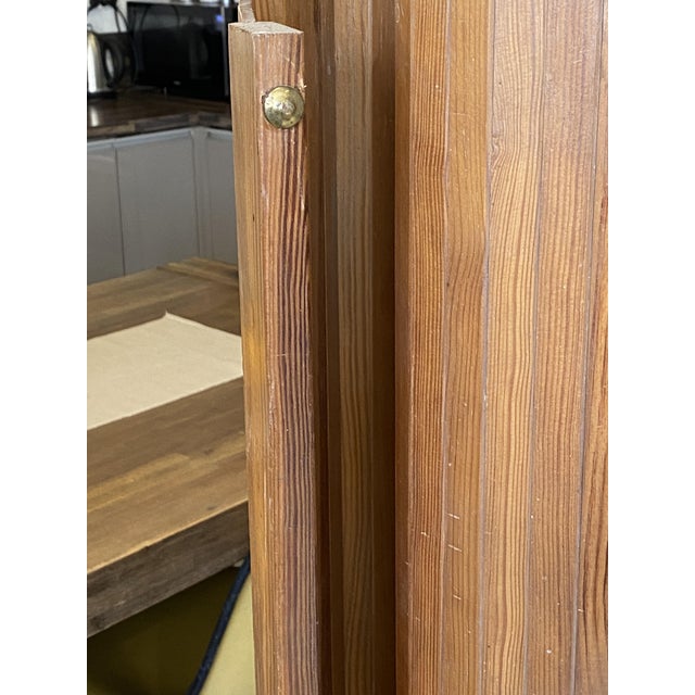 Vintage Freestanding Foldable Wooden Screen in the style of Baumann, 1950s For Sale - Image 3 of 18